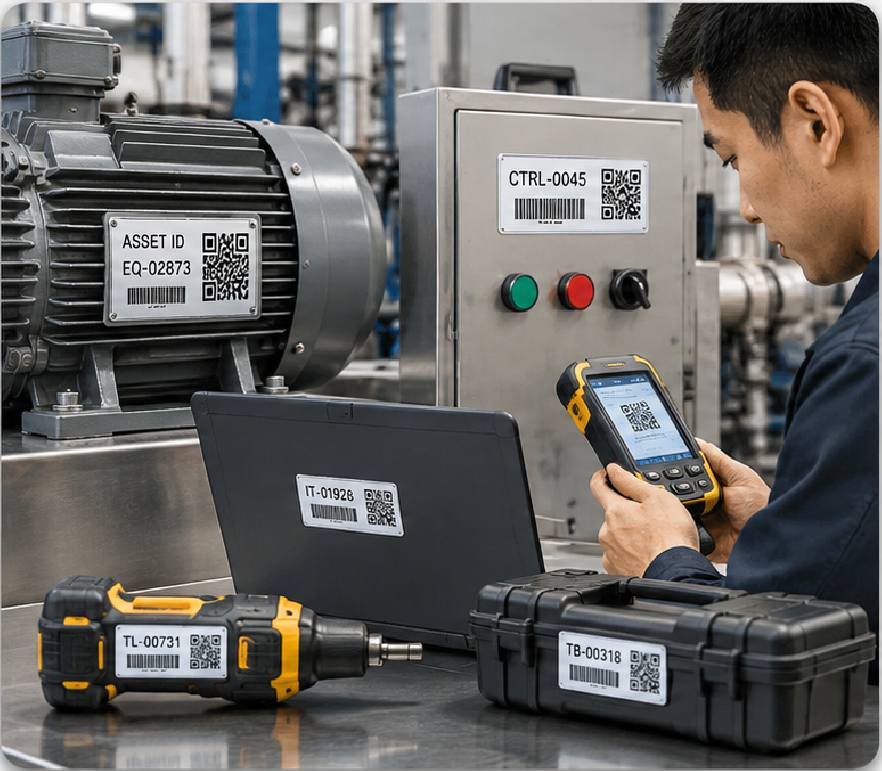 Custom Equipment Asset Labels Manufacturer