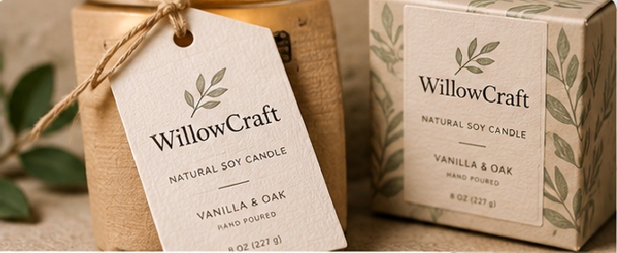 Kraft, textured, uncoated, hemp-style, and specialty papers create a distinctive tactile appearance, but surface texture and absorbency affect ink, fine detail, foil, embossing, and color appearance.