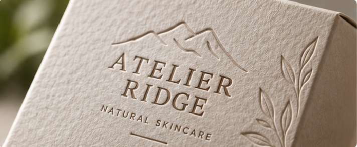 Embossing and debossing create physical relief rather than printed color.