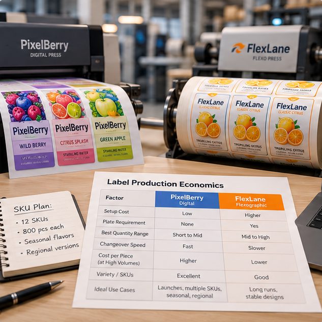 Digital Versus Flexo Economics Change with Order Structure