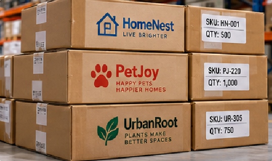 Multi-SKU shipments can combine several designs when each SKU remains separately identified and quantity-controlled.