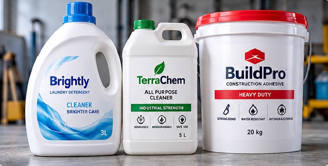HDPE is widely used for cleaners, chemicals, food, supplements and industrial containers.