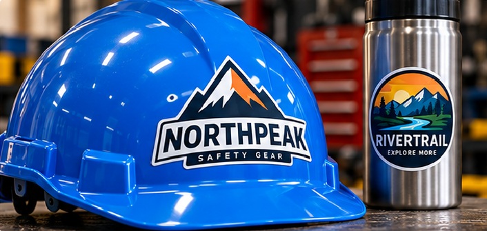 PVC and vinyl constructions are useful for durable decals, curved items, promotional stickers and some industrial applications.