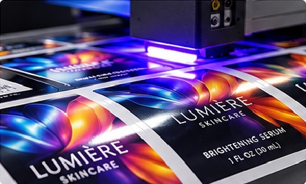 UV printing provides fast curing and strong graphic definition across many label materials.