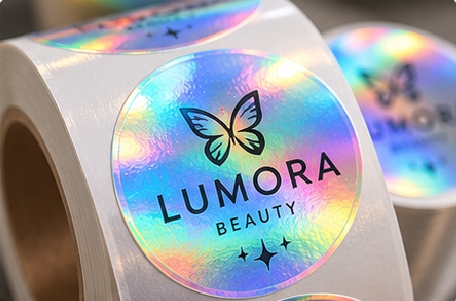 Holographic appearance can come from specialty film, foil or security elements. Philiton can integrate holographic structures into brand, authentication and tamper-evident projects.