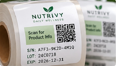 Philiton can produce serial numbers, QR codes, barcodes and changing information for tracking, promotion or identification.
