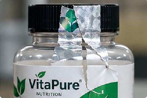 A non-transfer construction is useful when the label itself should show irreversible change without leaving the full security layer on the product.