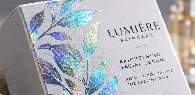 Cold foil can integrate metallic effects with roll-to-roll printing and may suit larger areas or colored overprint effects.