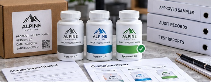 Compliance evidence must remain connected to the exact bill of materials and approved construction.