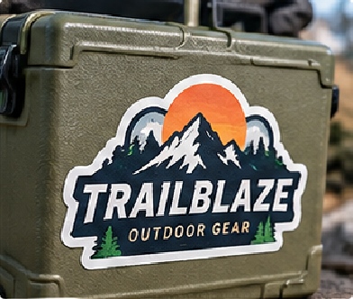PVC or vinyl materials are commonly considered for decals, equipment labels, outdoor graphics, curved surfaces, and durable stickers.