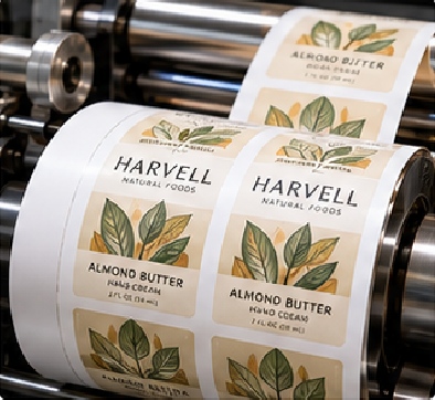 Flexographic printing is suited to stable roll-label programs and larger recurring quantities.