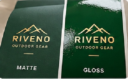 Lamination or protective coating can improve surface resistance, change gloss level, add soft-touch character or protect variable information.