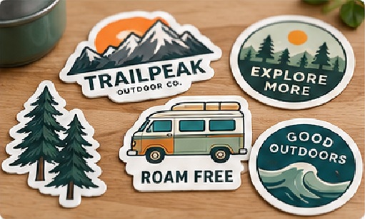 Custom die-cut stickers can use paper, BOPP, PET, PVC/Vinyl or specialty films. Simple digital contour cutting may support flexible quantities, while dedicated tooling can become economical for repeat or larger runs.