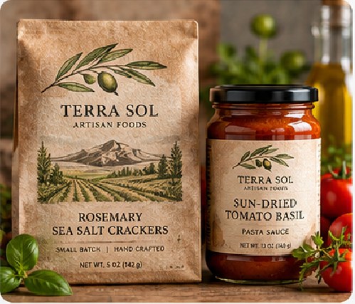 Spain Textured Paper Brand Labels