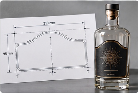 Dieline and Bottle Panel