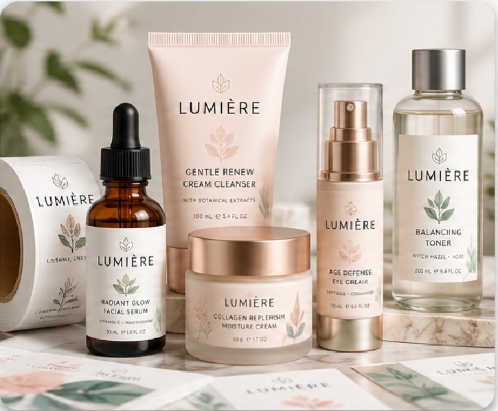 Custom Skincare Labels Manufacturer