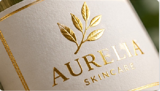 Hot Foil skincare labels