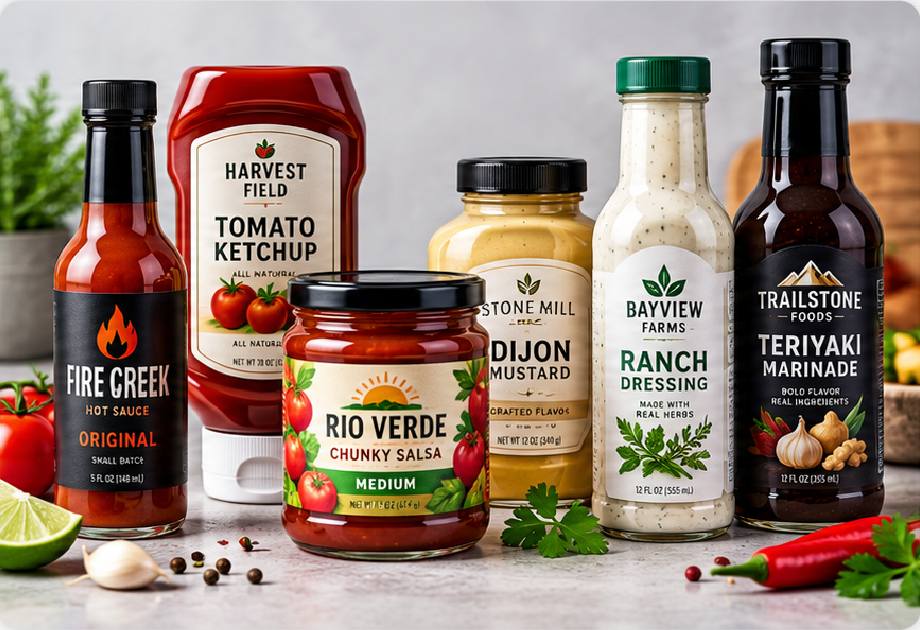 Custom Sauce and Condiment Labels