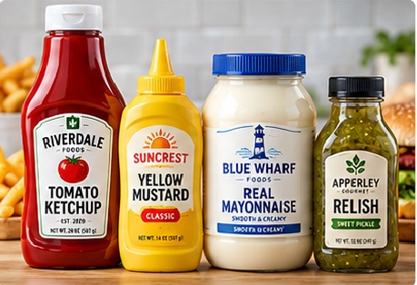 Table Condiment Labels