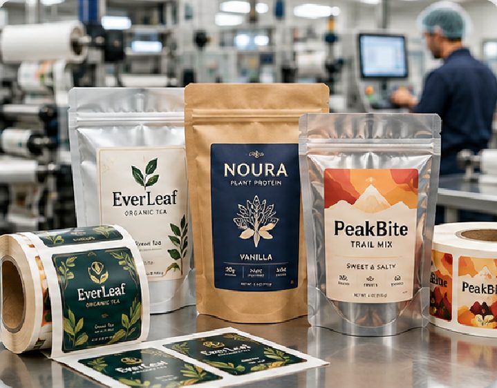 Custom Pouch Labels Manufacturer