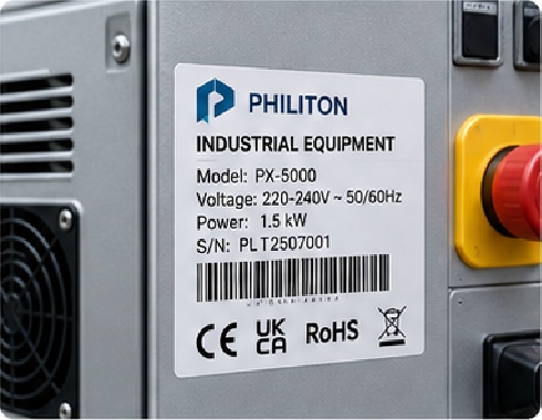 Industrial Equipment Labels