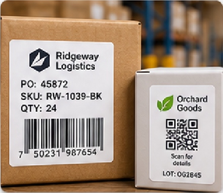 Barcode and QR Labels