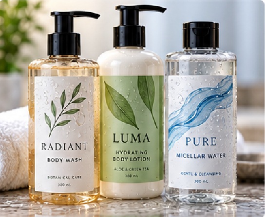 US Cosmetics Bottle Labels