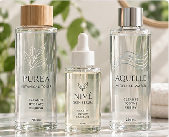 French Clear No-Label-Look Labels