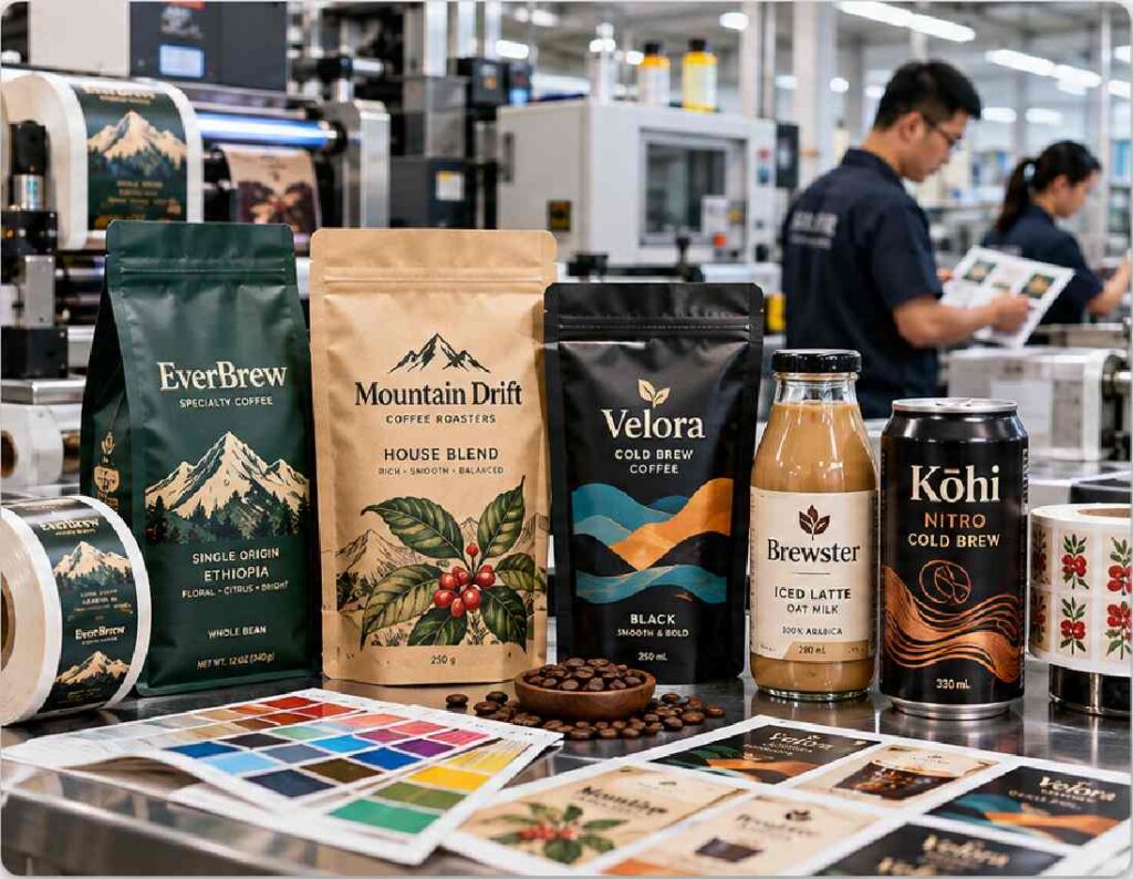 Custom Coffee Labels Manufacturer