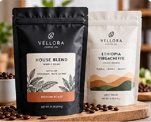 Coffee Pouch Labels
