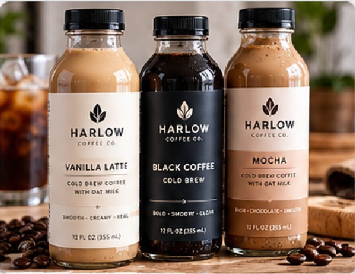 Coffee Bottle Labels