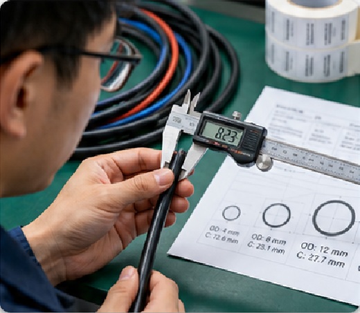 Size Cable Labels From the Cable Outward