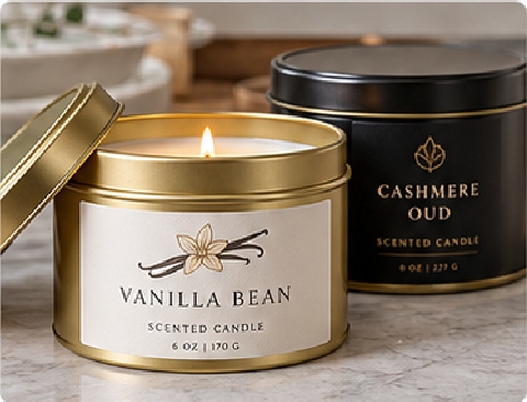 Metal Candle Tins