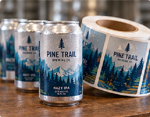 Beer Can Roll Labels