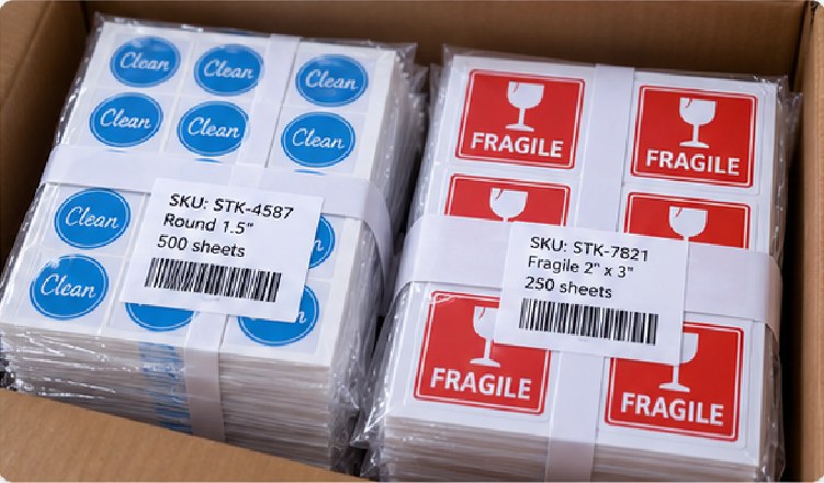 Sheet And Sticker Packing