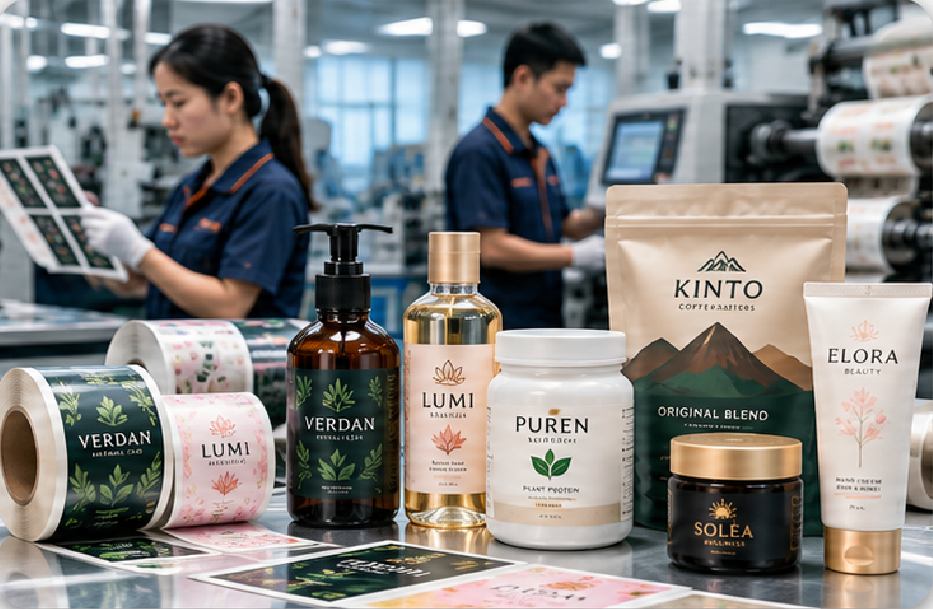 Custom Packaging Rebrand Labels Manufacturer