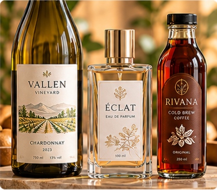 Glass Bottle Labels